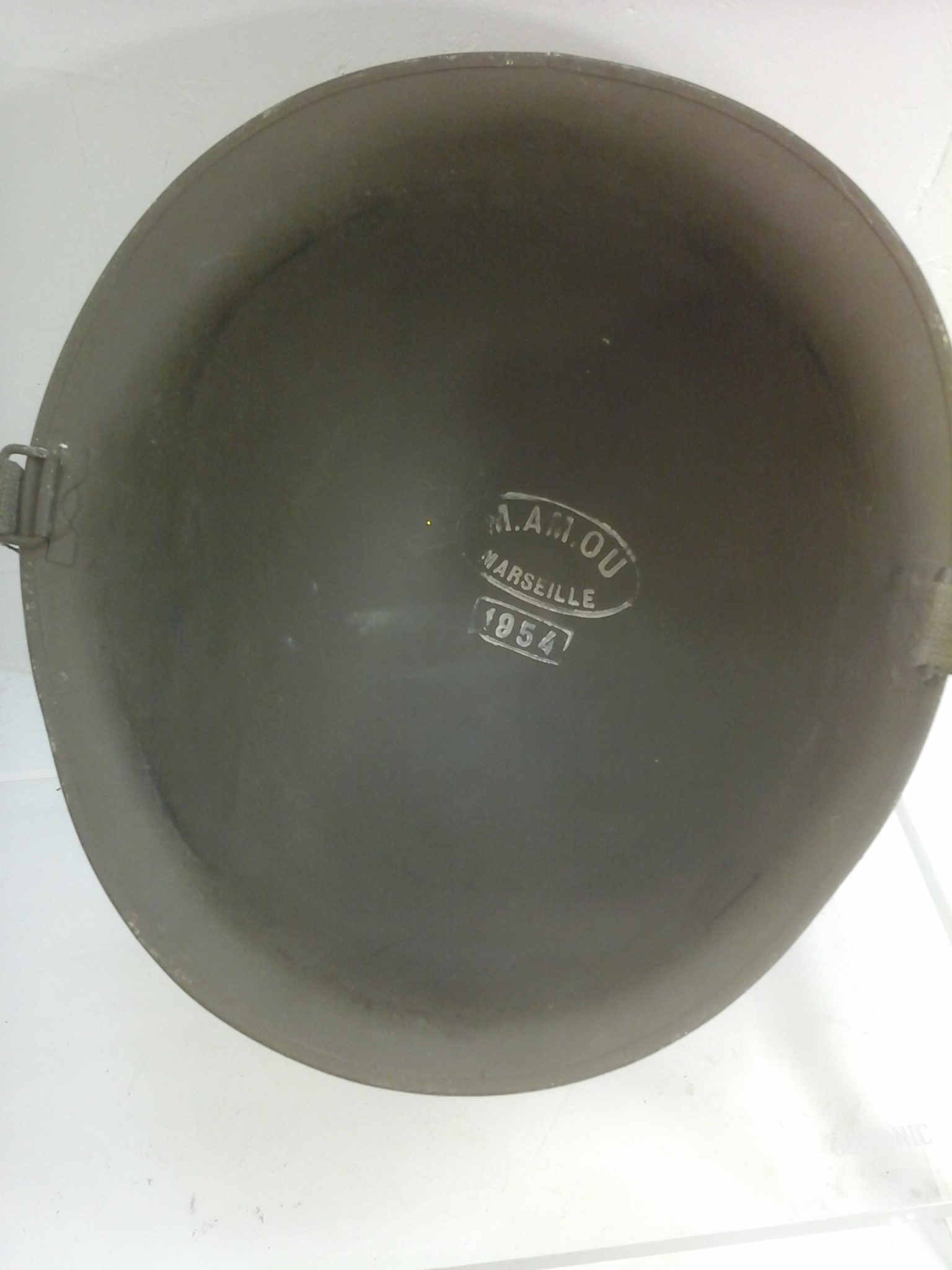 Casque militaire vert vintage Bon état - Vue 3 - 